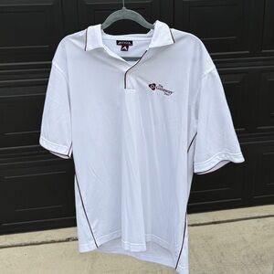 Antigua Golf Polo White Gateway Tour Embroidered Logo